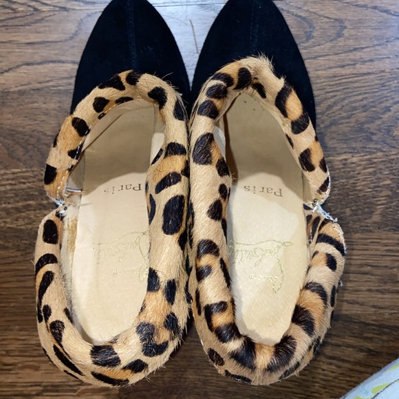 Christian Louboutin Black Suede Leopard Pony Boots / Booties - Picture 6 of 9